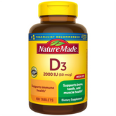 Nature Made Vitamin D3, 400 Softgels, Vitamin D 2000 IU (50 mcg) Helps Support Immune Health, Strong Bones and Teeth, & Muscle Function, 250% of The Daily Value for Vitamin D in One Daily Softgel