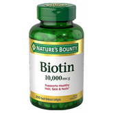 Nature's Bounty Biotin 10,000 mcg, 250 Rapid Release Softgels