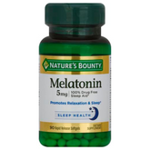 Nature's Bounty Melatonin, 100% Drug Free Sleep Aid, Dietary Supplement, Promotes Relaxation and Sleep Health, 5mg, 90 Softgels