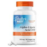 Doctor's Best Alpha-Lipoic Acid 300, Supports Antioxidant Function & Glycemic Balances, Non-GMO, Gluten Free, Vegan, Soy Free, 300 mg, 180 Veggie Caps