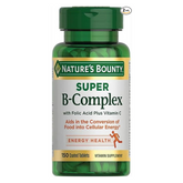 Nature's Bounty Super B-complex with Folic Acid Plus Vitamin C, 150 Tablets