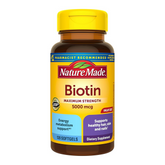 Nature Made Maximum Strength Biotin 5000 mcg, Dietary Supplement may help support Healthy Hair, Skin & Nails, 120 Softgels