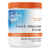 Doctors Best Pure L-Glutamine Powder, Supports Muscle Mass & Strength, Non-GMO, Gluten Free, Soy Free, Vegan Net Wt. 10.6 oz (300 Grams)