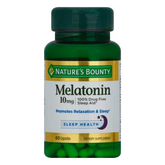 Nature's Bounty Melatonin, 100% Drug-Free Sleep Aid, Dietary Supplement, 10 mg, 60 Count