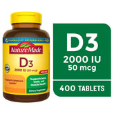 Nature Made Vitamin D3 2000IU 400ct - front of bottle
