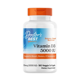 Doctor's Best Vitamin D3 5000IU (125mcg), 180 Softgels