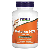 Now Foods Betaine Hcl 648Mg With Protease 120Vcap