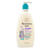 Aveeno Baby Kids Sensitive Skin Face & Body Wash With Oat Extract, Gently Washes Away Dirt & Germs Without Drying 532Ml