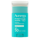 Aveeno Protect + Soothe Mineral Sunscreen Stick for Sensitive Skin SPF50, 1.5oz/42g Brand: Aveeno