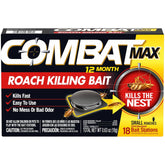 Combat Max 12 Month Roach Killing Bait Station, Small , 18 Count, Black, Pack of 1