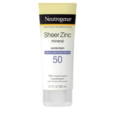 Neutrogena Sheer Zinc Oxide Dry-Touch Mineral Sunscreen Lotion, Broad Spectrum SPF 50 UVA/UVB Protection, Water-Resistant, Hypoallergenic and Non-Greasy, Paraben-Free,88ml (Pack of 1)
