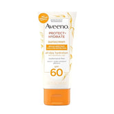 Aveeno Protect + Hydrate Moisturizing Body Sunscreen Lotion With Broad Spectrum Spf 60 & Prebiotic Oat, Weightless & Refreshing Feel, Paraben-free, Oil-free, Oxybenzone-free, 3.0 ounces