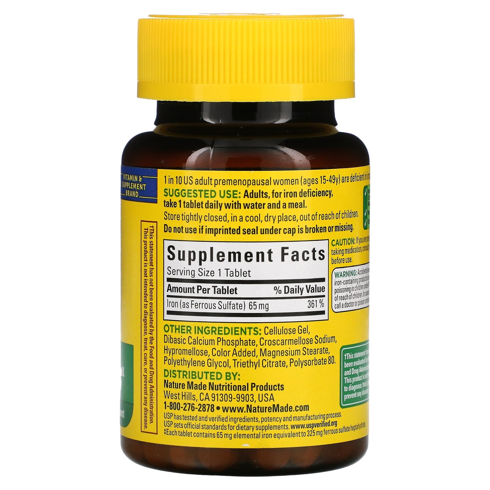 Nature Made Iron 65mg 180ct - additional product view