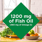 N.ATURE'S B.OUNTY ODOR-LESS FISH OIL, 350MG OF OMEGA-3, VALUE SIZE, 200 COATED SOFTGELS