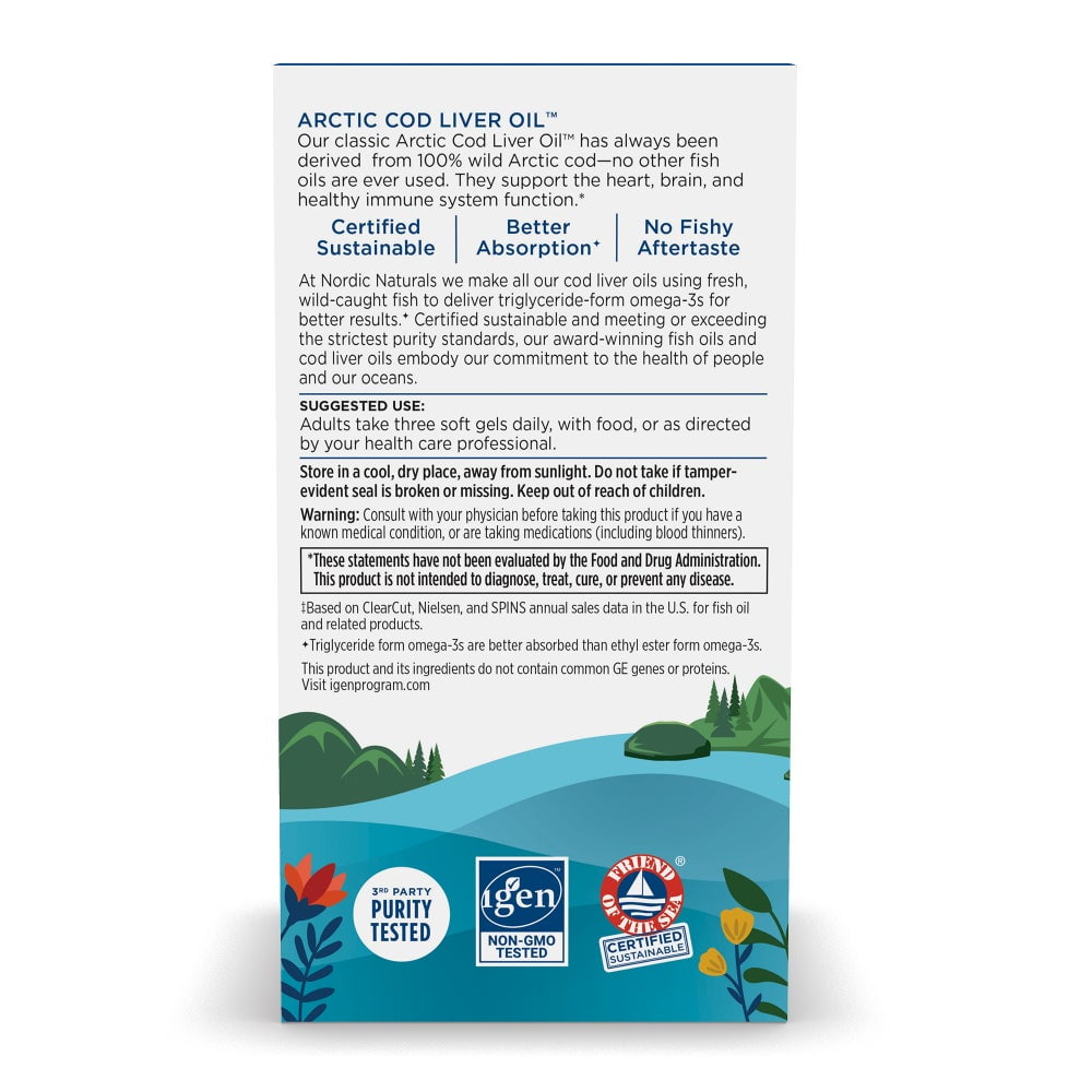 Nordic Naturals Arctic Cod Liver Oil 90ct - additional view