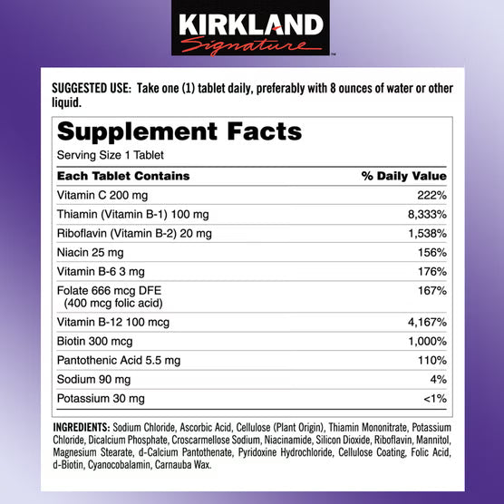 Kirkland Signature Super B-Complex, 500 Tablets