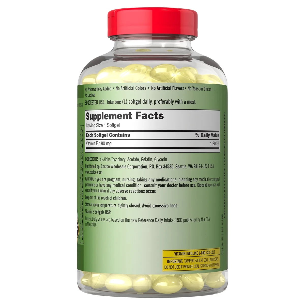 Kirkland Signature Vitamin E 180mg 500ct - additional product view