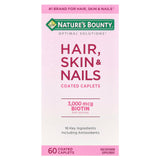 Nature's Bounty Hair Skin Nails 60ct - front of bottle