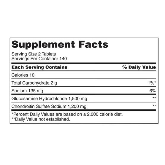 Kirkland Signature Glucosamine 1500mg Chondroitin 1200mg, 280 Tablets