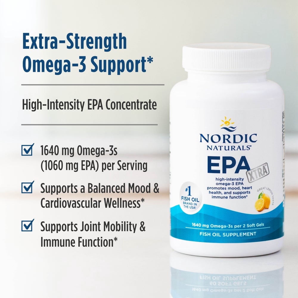 Nordic Naturals EPA Xtra 1640mg 60ct - packaging detail
