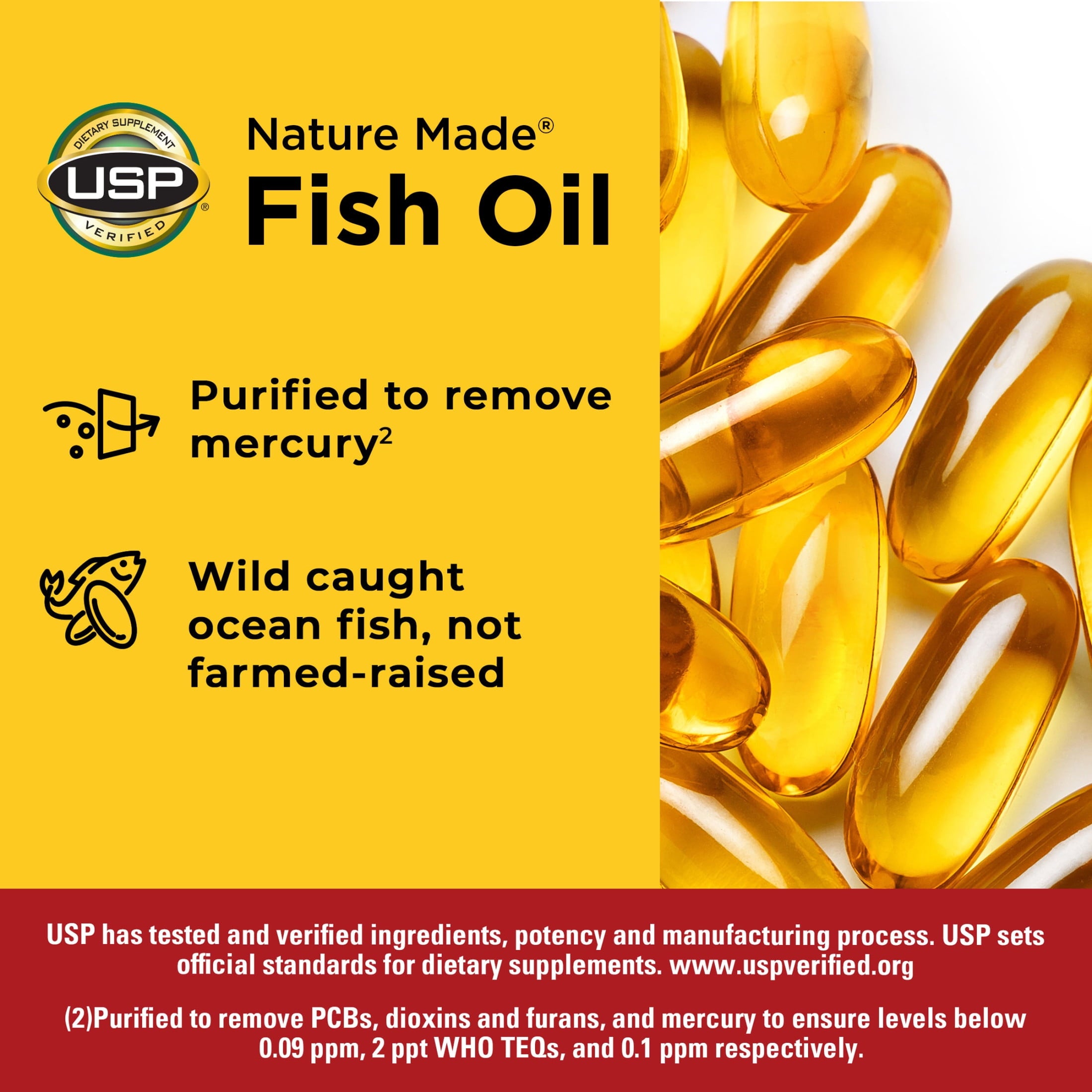 Nature Made Fish Oil 1200mg 100ct - packaging detail