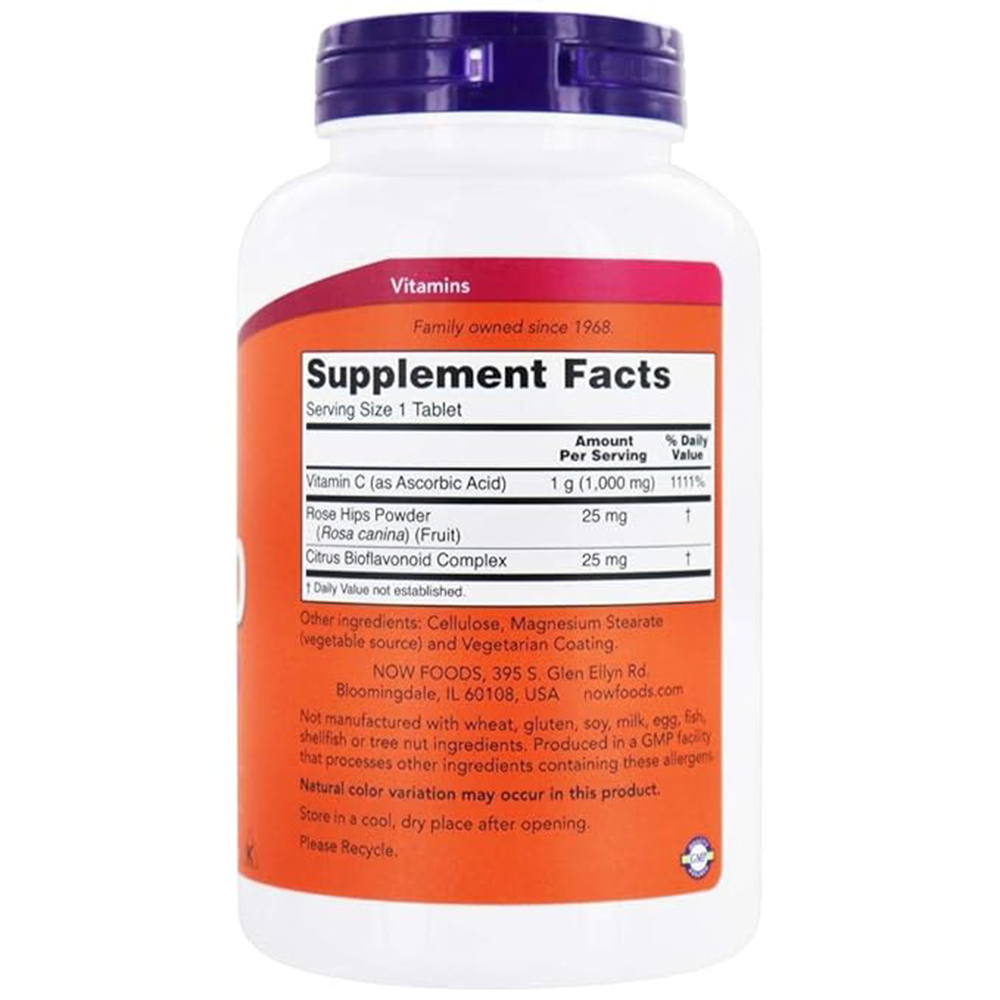 Now Foods C-1000 with Rose Hips and Bioflavonoids 250 Tabs