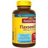 Nature Made Extra Strength Flaxseed Oil 1400 mg, Fish Free Omega 3 Supplement, Dietary Supplement for Heart Health Support, 100 Softgels, 100 Day Supply