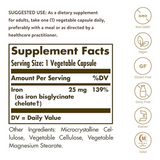 Solgar Gentle Iron - Ideal for Sensitive StomachsRed Blood Cell Supplement, , Non Constipating & GMO, Vegan, Gluten & Dairy Free, Kosher - 180 Servings, Unflavored, 180 Count