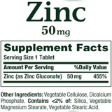 Nature's Bounty Zinc 50 mg, 400 Caplets- 50mg High Potency Zinc, Vegetarian Friendly, nalkotSumplimentsGuide