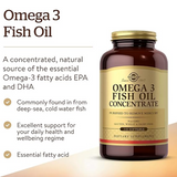 Solgar Omega-3 Fish Oil Concentrate, 240 Softgels - Support for Cardiovascular, Joint & Brain Health - Contains EPA & DHA Fatty Acids - Non GMO, Gluten/ Dairy Free - 120 Servings