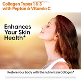 Doctor's Best Collagen Types 1 & 3 with Peptan, Non-GMO, Gluten Free, Soy Free, Supports Hair, Skin, Nails, Tendons & Bones, 1000 mg, 180 Tablets