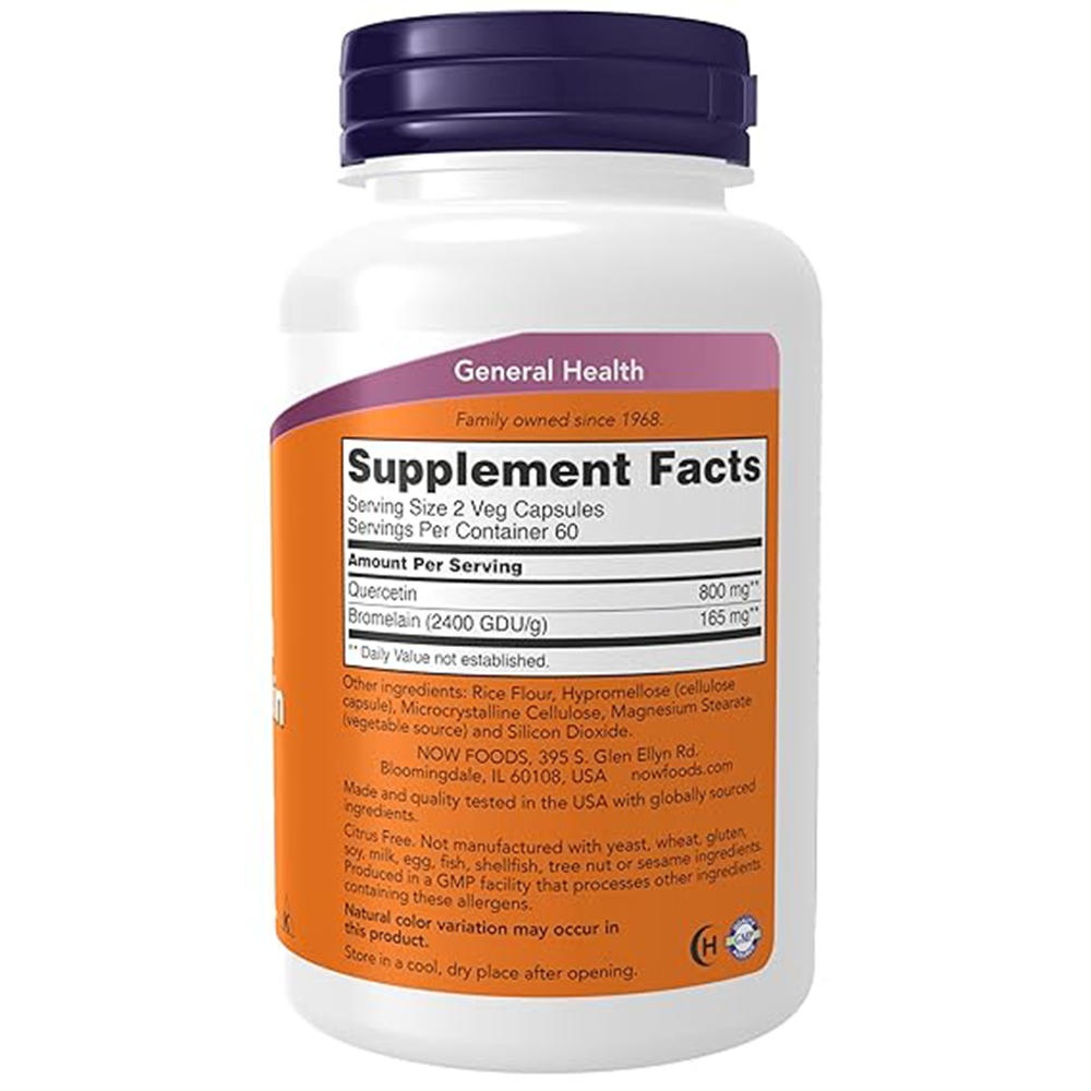 Now Foods, Quercetin With Bromelain, 120 Veg Capsules