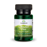 Swanson L. Reuteri Probiotic Plus w/L. Rhamnosus L. Acidophilus & FOS Prebiotic Digestive Support - Promotes Gut Health w/ 7 Billion CFU per Capsule - (30 Veggie Capsules)