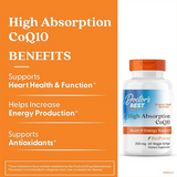 Doctor's Best High Absorption COQ10, Heart & Energy Support, USP Verified, Naturally Fermented CoQ10, Non-GMO Gluten Free, Soy Free, Vegetarian 60 Veggie Softgels