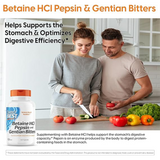 Doctor's Best Betaine HCI Pepsin & Gentian Bitters, Digestive Enzymes for Protein Breakdown & Absorption, Non-GMO, Gluten Free, 360 Count (Pack of 1)
