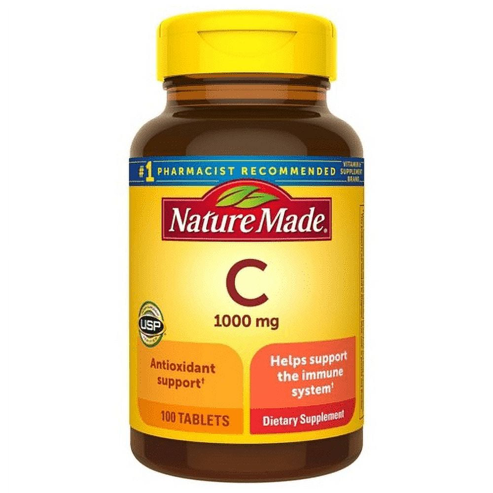 Nature Made Extra Strength Vitamin C 1000 mg, Dietary Supplement for Immune Support, 100 Tablets, 100 Day Supply