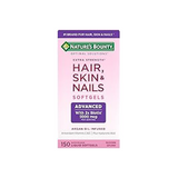 Nature's Bounty Advanced Hair, Skin & Nails, Argan-Infused Vitamin Supplement with Biotin and Hyaluronic Acid, 150 Rapid Release Softgels