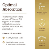 Solgar Vitamin D3 (Cholecalciferol) 250 MCG (10,000 IU), 120 Softgels - Helps Maintain Healthy Bones & Teeth - Immune System Support - Non GMO, Gluten Free, Dairy Free - 120 Servings