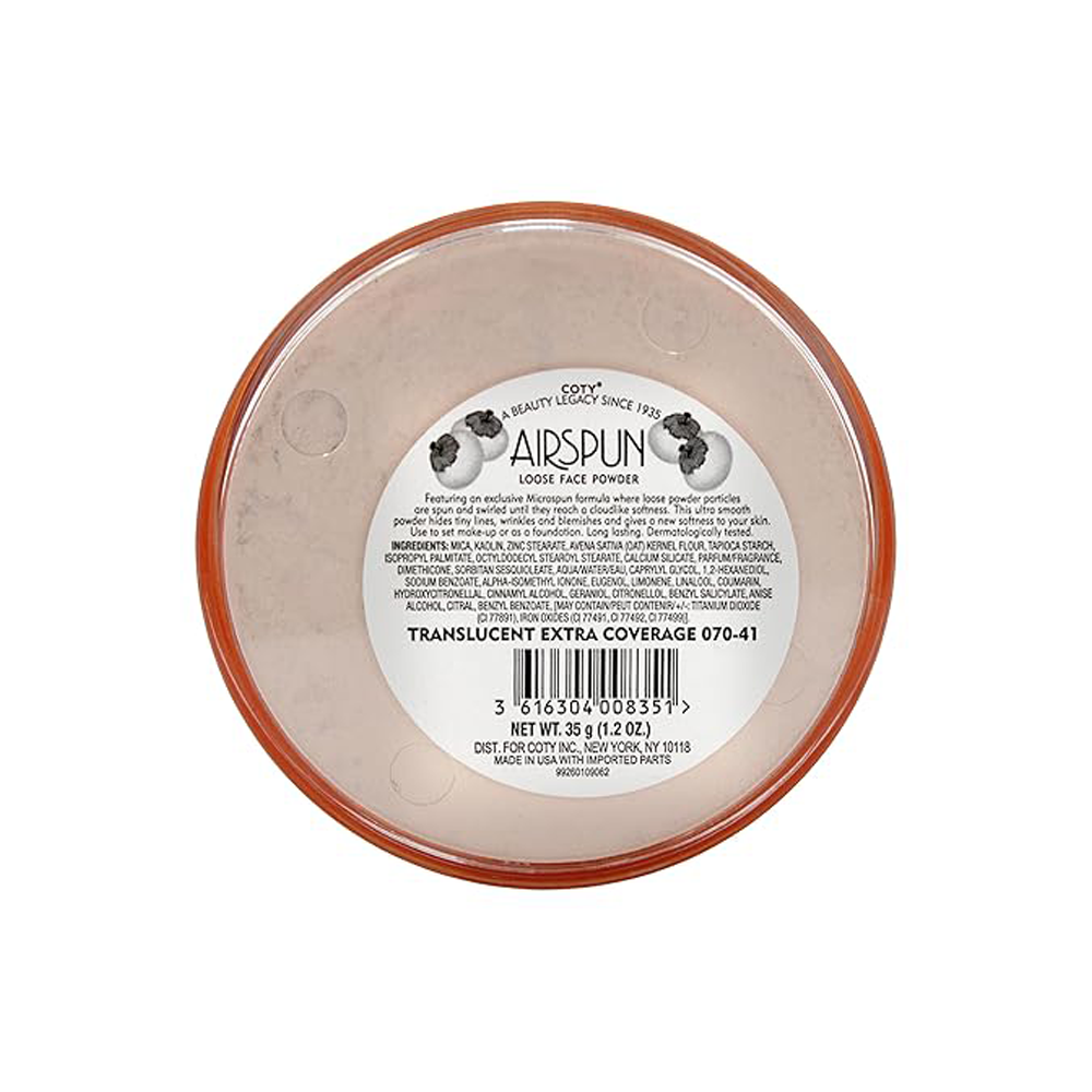 Coty AirSpun Face Powder 070-41 Extra Coverage, 2.3 Ounce