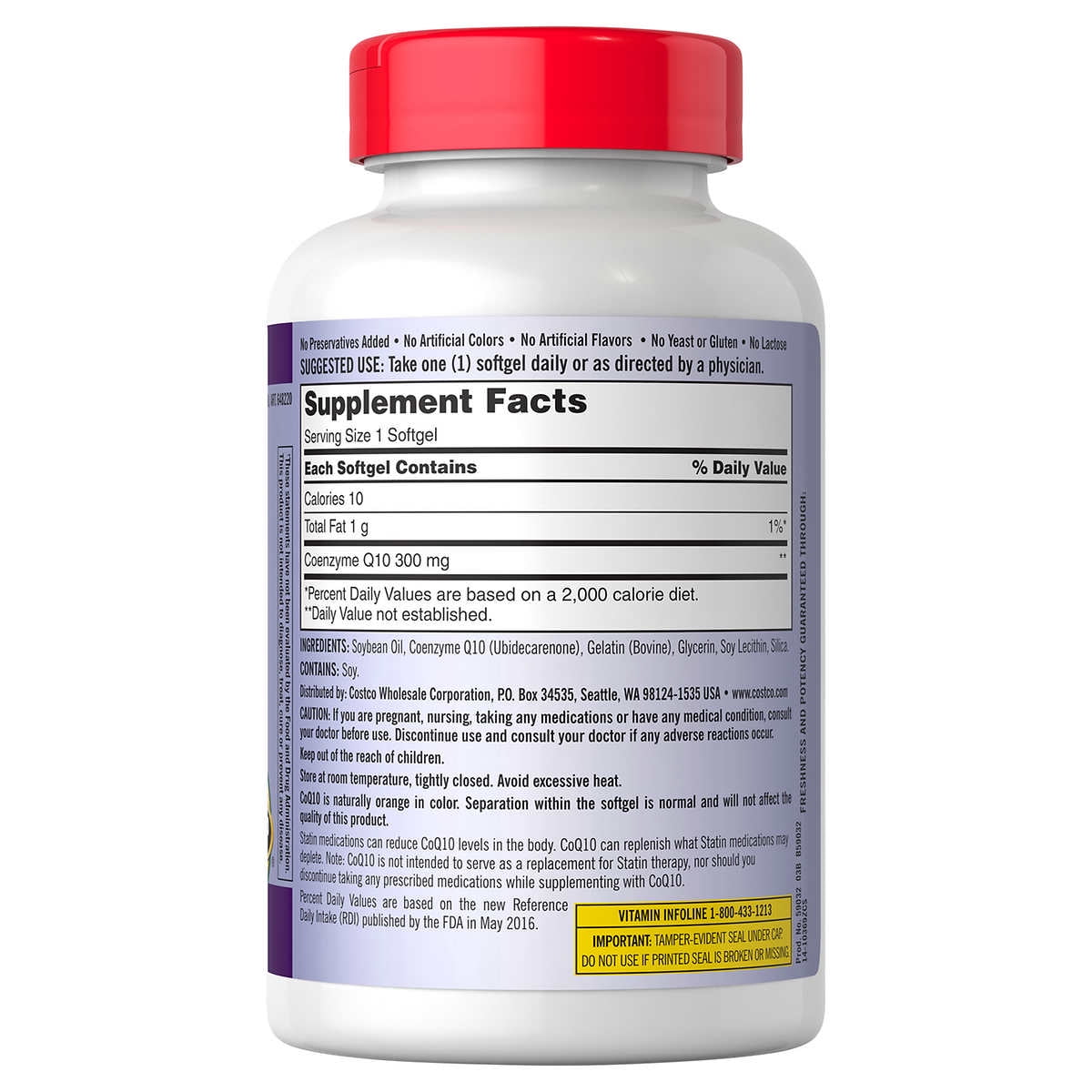 Kirkland Signature CoQ10 300mg 100ct - additional product view