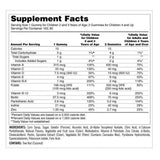 Kirkland Signature Children's Multivitamin 160ct - supplement facts panel