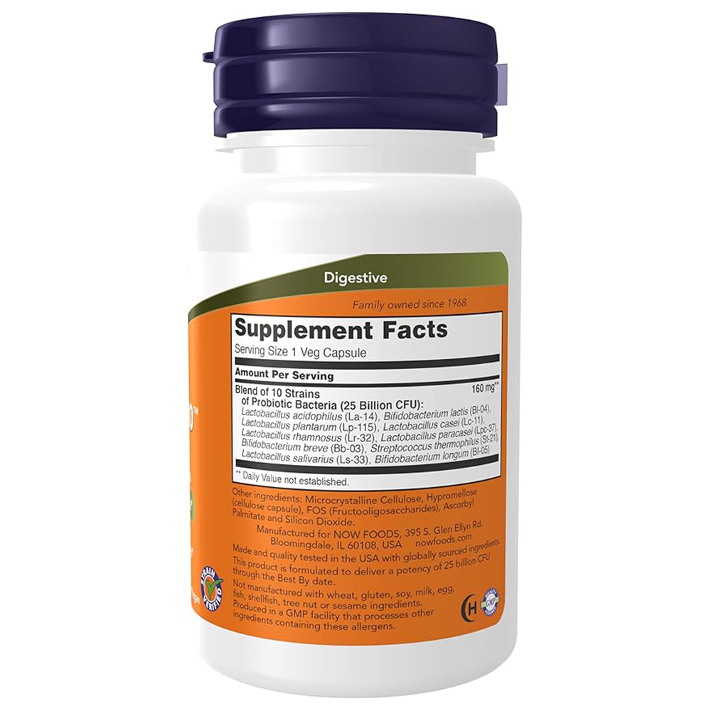 Now Foods Probiotic-10, 25 Billion - Pack of 50 Capsules