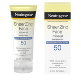 Neutrogena Sheer Zinc Oxide Dry-Touch Face Sunscreen with Broad Spectrum SPF 50, Oil-Free, Non-Comedogenic & Non-Greasy Mineral Sunscreen, 2 fl. oz