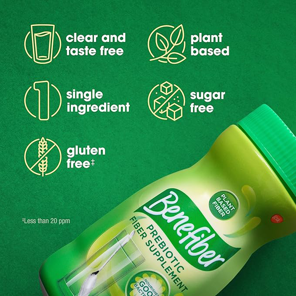 Benefiber Taste-Free, Sugar-Free Fiber Supplement Powder for Digestive Health, 125 servings (17.6 ounces)