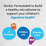 Garden of Life Probiotic Chewable Dr. Formulated Organic Kids+ Supplement, Shelf Stable for Kids - 30 Count