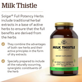 Solgar - Full Potency Milk Thistle, 250 Vegetable Capsules