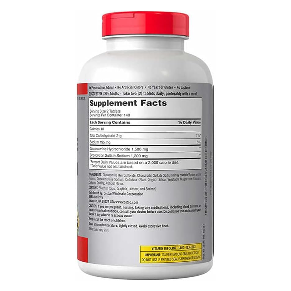 Kirkland Signature Extra Strength Glucosamine Chondroitin Tablets, 280 Count