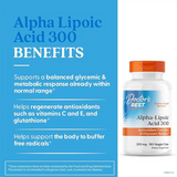 Doctor's Best Alpha-Lipoic Acid 300, Supports Antioxidant Function & Glycemic Balances, Non-GMO, Gluten Free, Vegan, Soy Free, 300 mg, 180 Veggie Caps