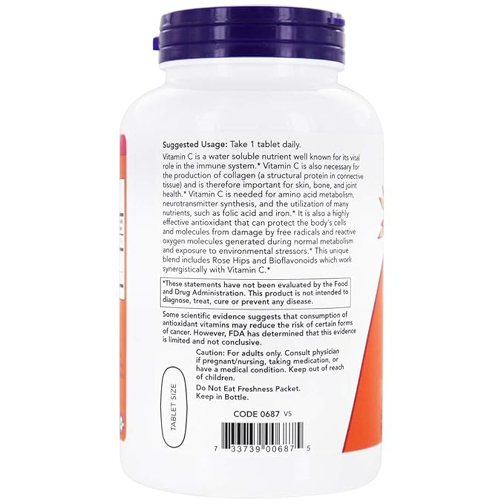 Now Foods C-1000 with Rose Hips and Bioflavonoids 250 Tabs