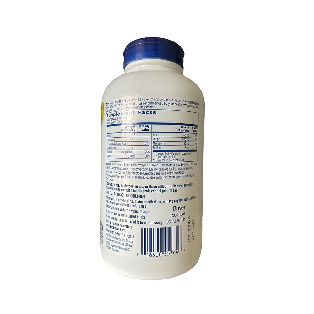 Citracal Calcium Citrate Caplets + D3 1Pack (280 ct.)